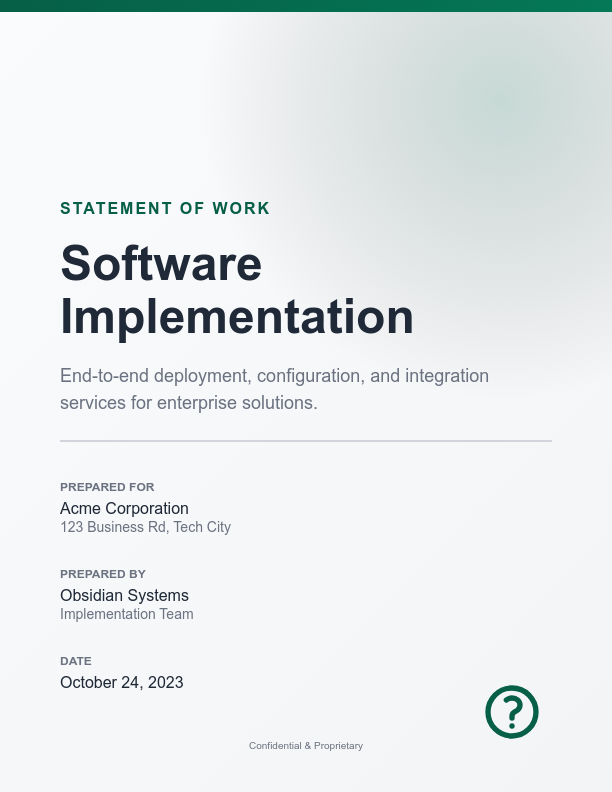 Enterprise Software Implementation SOW