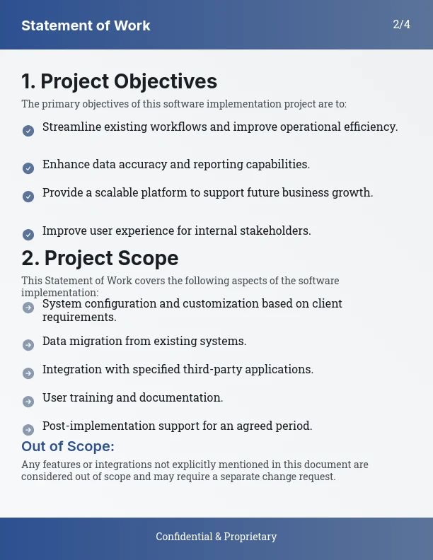 SaaS Integration and Deployment Scope