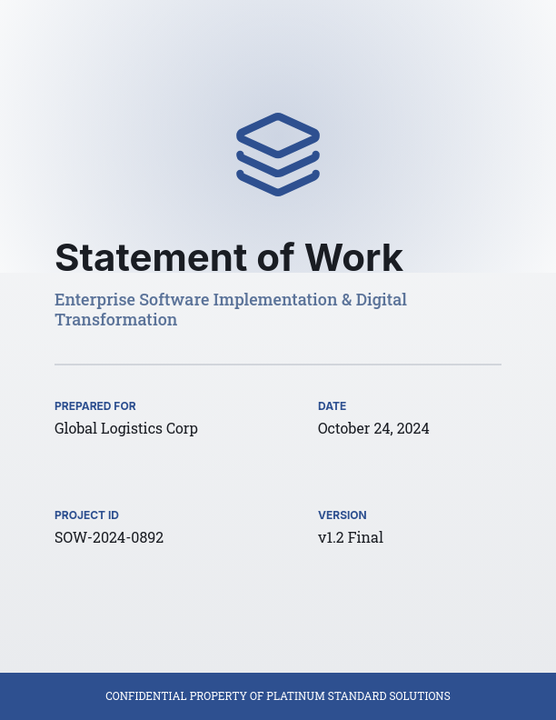 Enterprise Software Deployment Scope of Work
