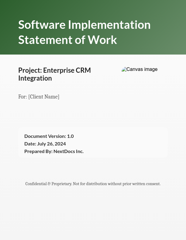 Enterprise Software Implementation SOW