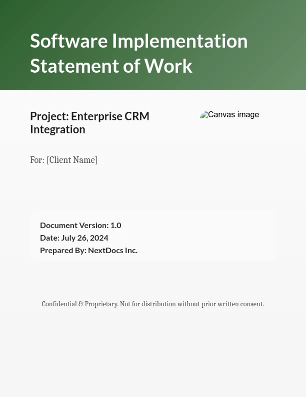 Enterprise Software Implementation SOW