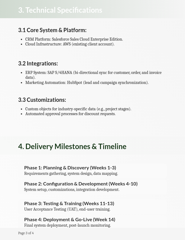 Enterprise Software Implementation SOW
