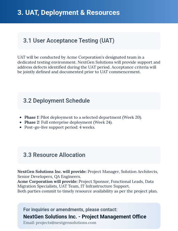 Enterprise Software Deployment Agreement