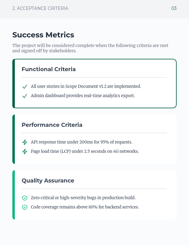 Enterprise Software Implementation Scope of Work