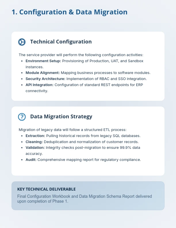 Enterprise Software Deployment Scope of Work