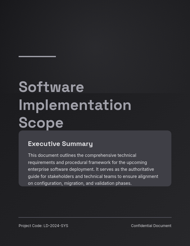 Enterprise Software Deployment Scope