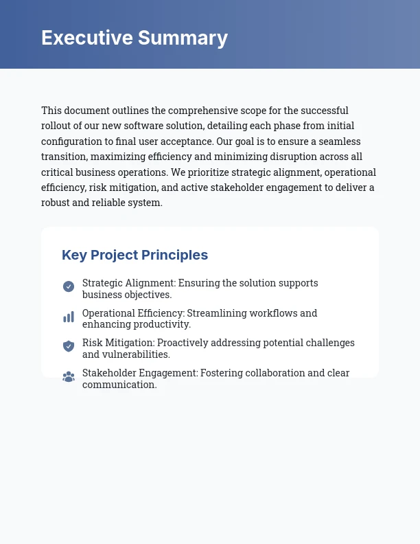 Enterprise Software Implementation Scope
