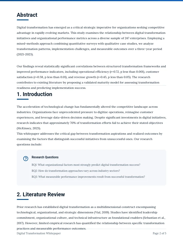 Comprehensive Academic Research Findings