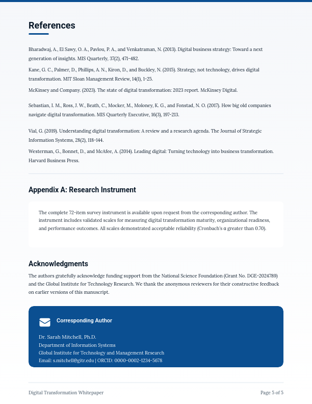 Comprehensive Academic Research Findings