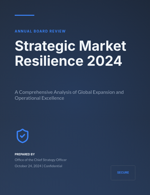 Strategic Board Level Briefing