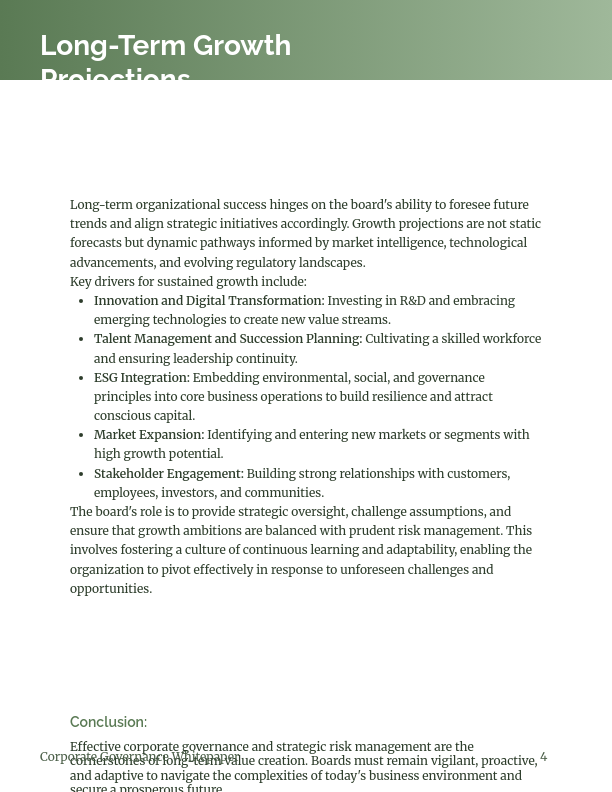 Board-Level Strategic Governance Brief