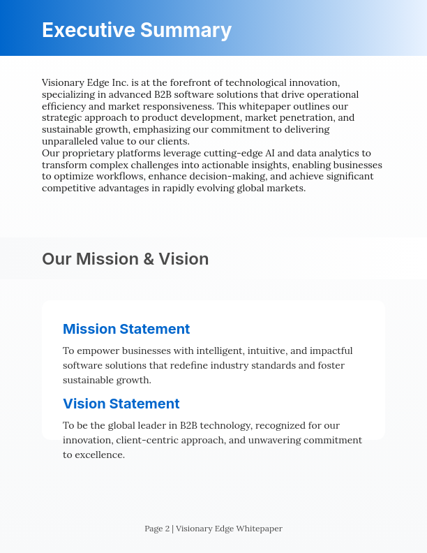 Comprehensive Business Profile & Capabilities