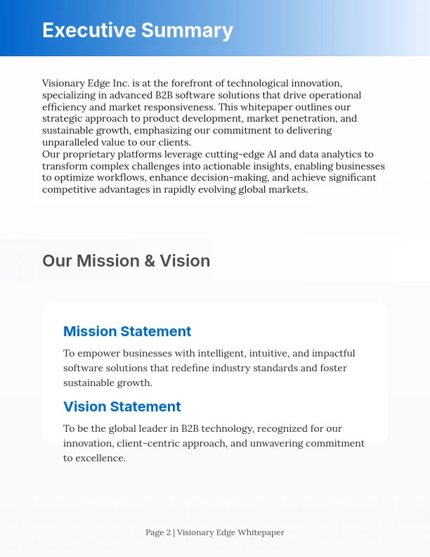 Comprehensive Business Profile & Capabilities