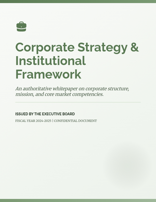 Strategic Corporate Profile and Vision