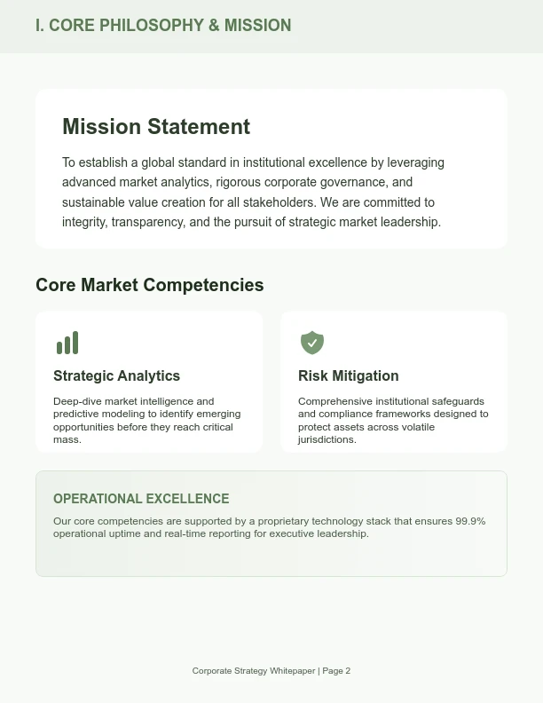 Strategic Corporate Profile and Vision