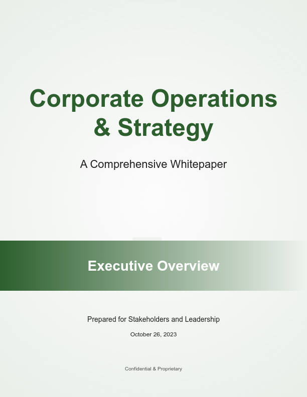 Strategic Corporate Profile and Impact
