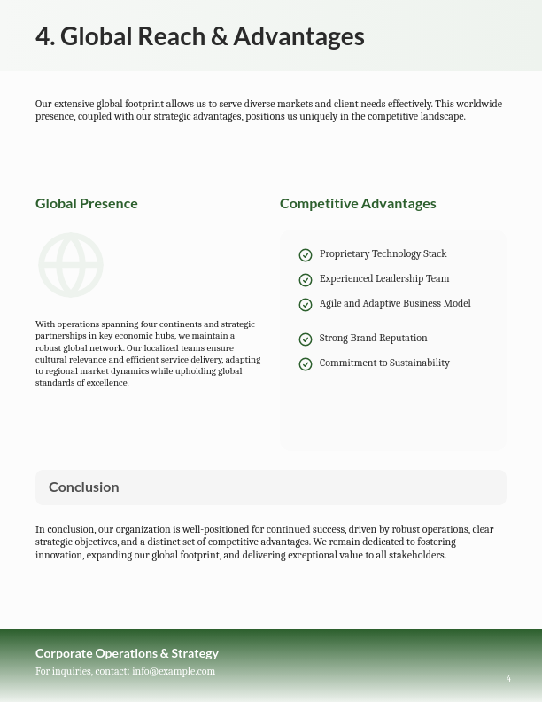 Strategic Corporate Profile and Impact