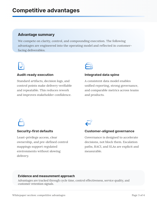 Strategic Corporate Growth & Operations Profile