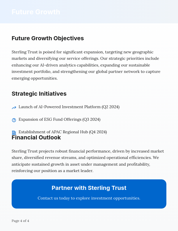 Comprehensive Corporate Vision and Strategy