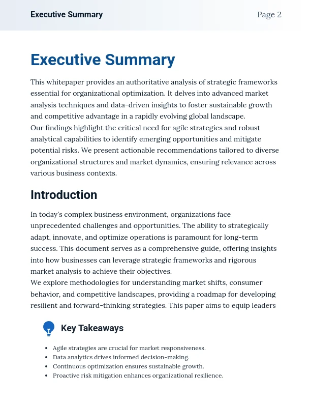 Strategic Business Consulting Insights