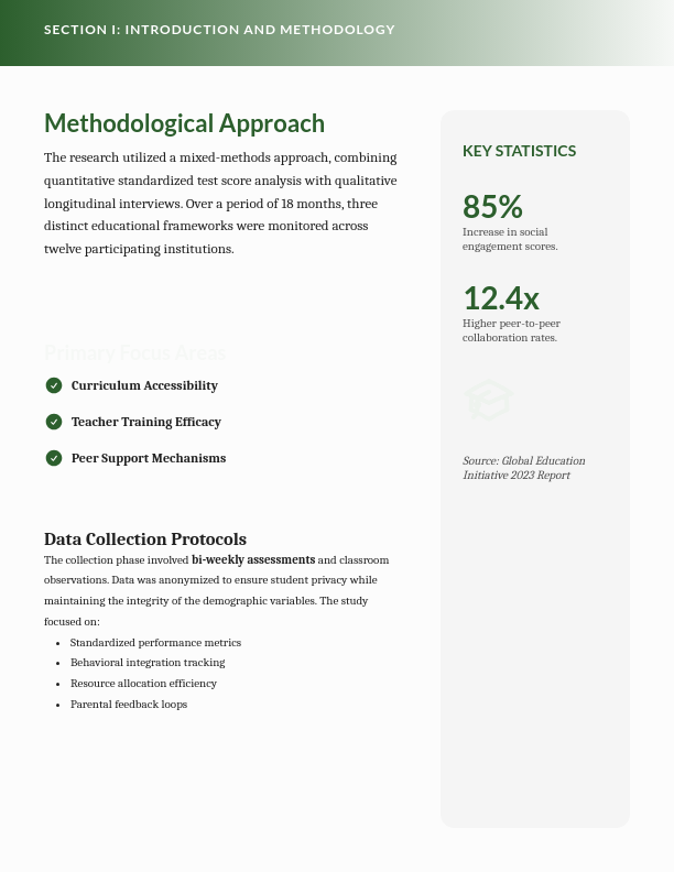 Inclusive Learning Environments Research