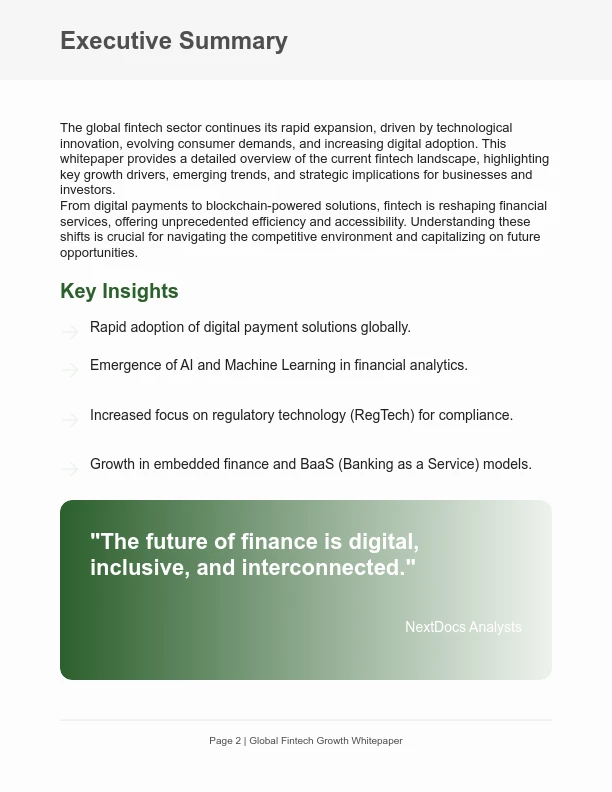 Strategic Analysis of Global Fintech Trends