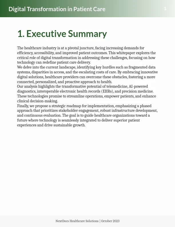 Digital Health Transformation Strategies