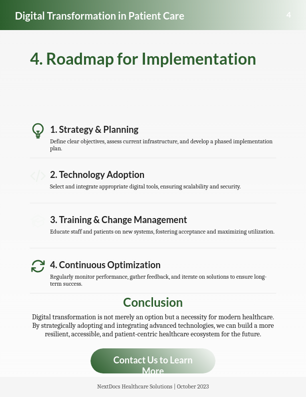 Digital Health Transformation Strategies