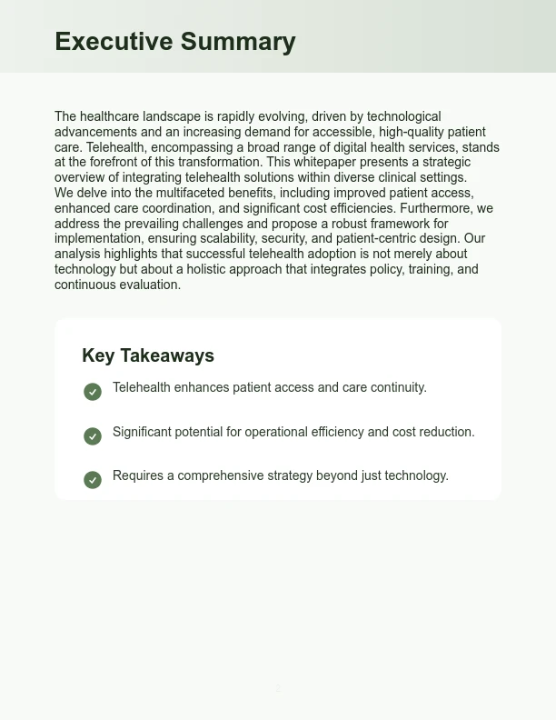 Modernizing Patient Care Through Telehealth