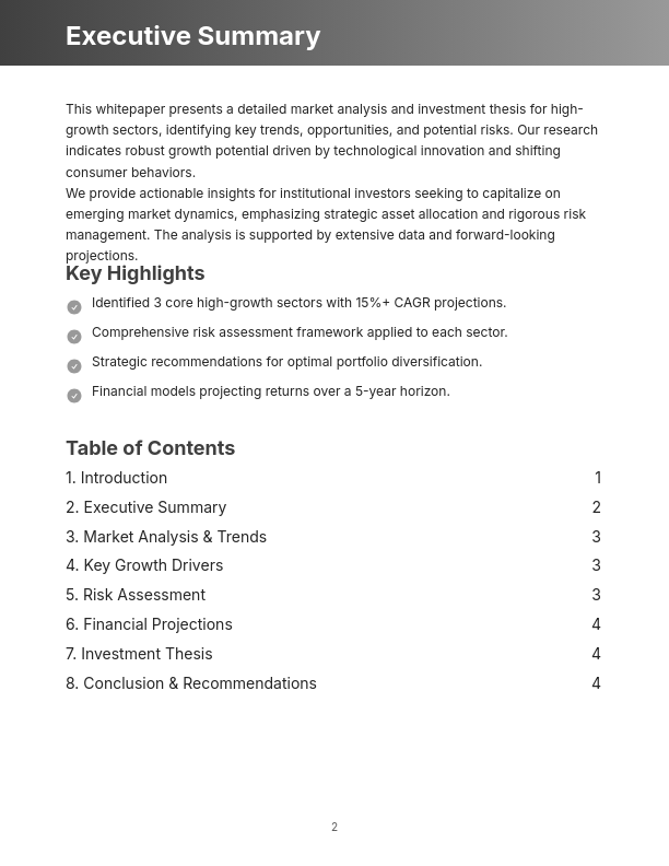 Strategic Market Analysis for High-Growth ROI