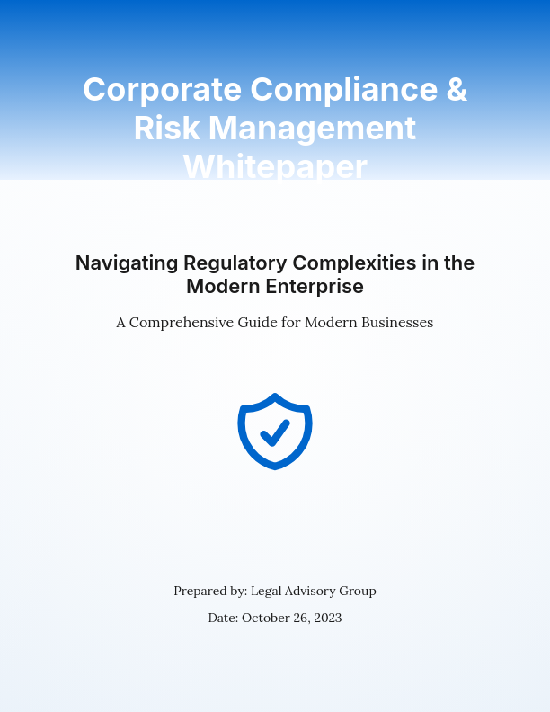 Corporate Compliance and Regulatory Analysis