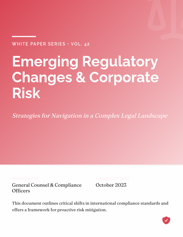 Regulatory Compliance and Risk Mitigation