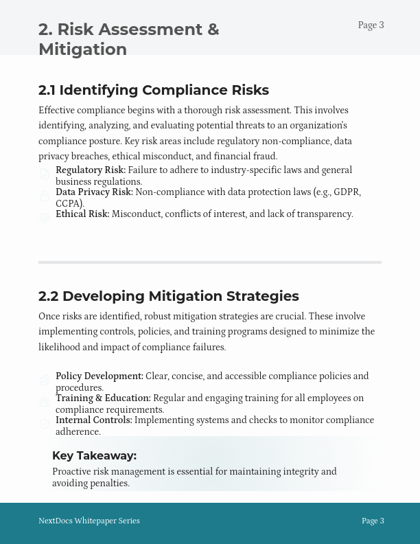 Strategic Legal Compliance Framework