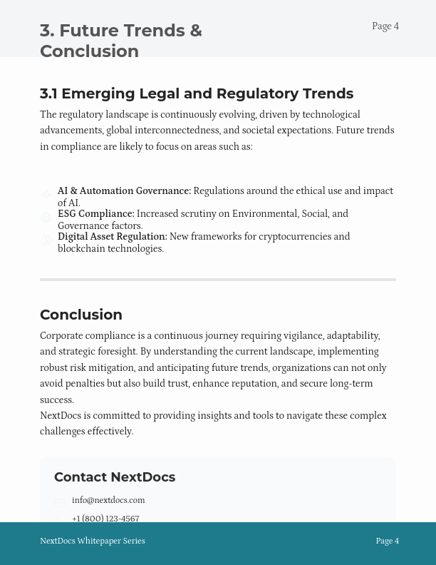 Strategic Legal Compliance Framework