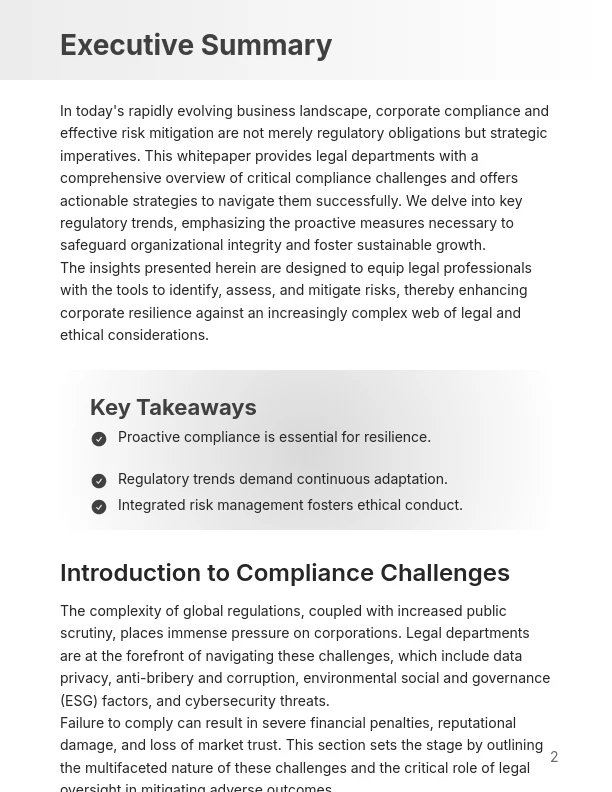 Corporate Governance and Regulatory Risk Analysis