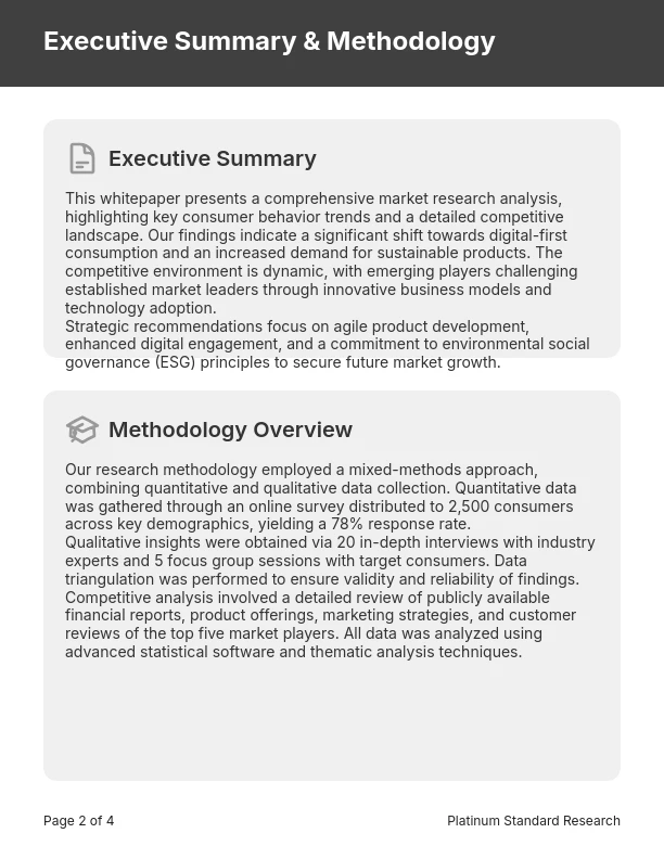 Strategic Market Analysis and Trends Report