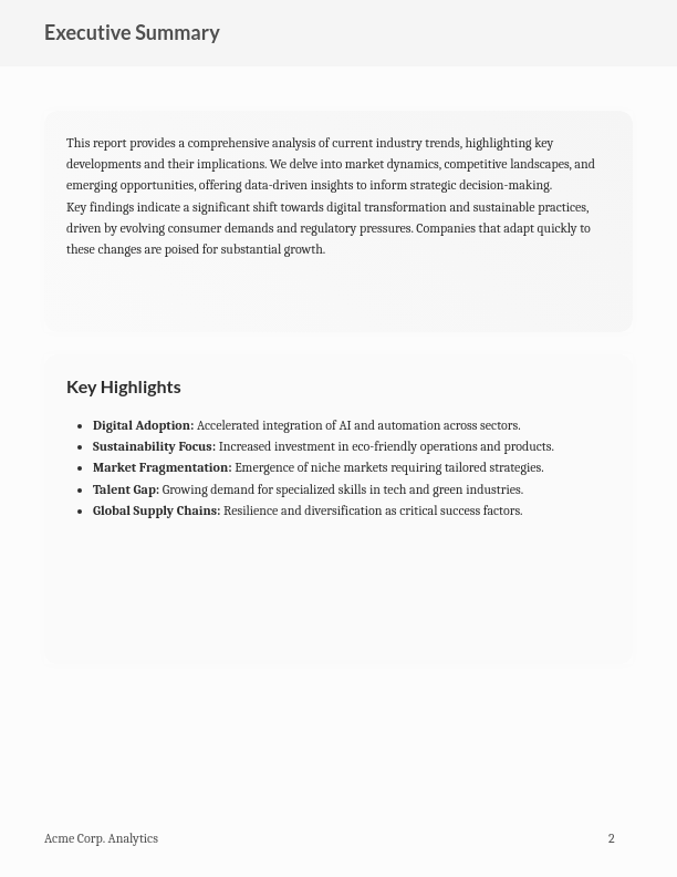 Strategic Market Analysis and Industry Insights
