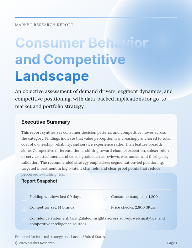 Strategic Market Landscape and Trend Analysis