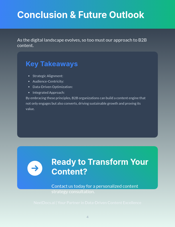 B2B Content Strategy Growth Framework