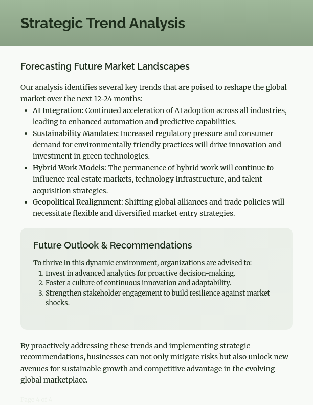 Monthly Market Intelligence Briefing