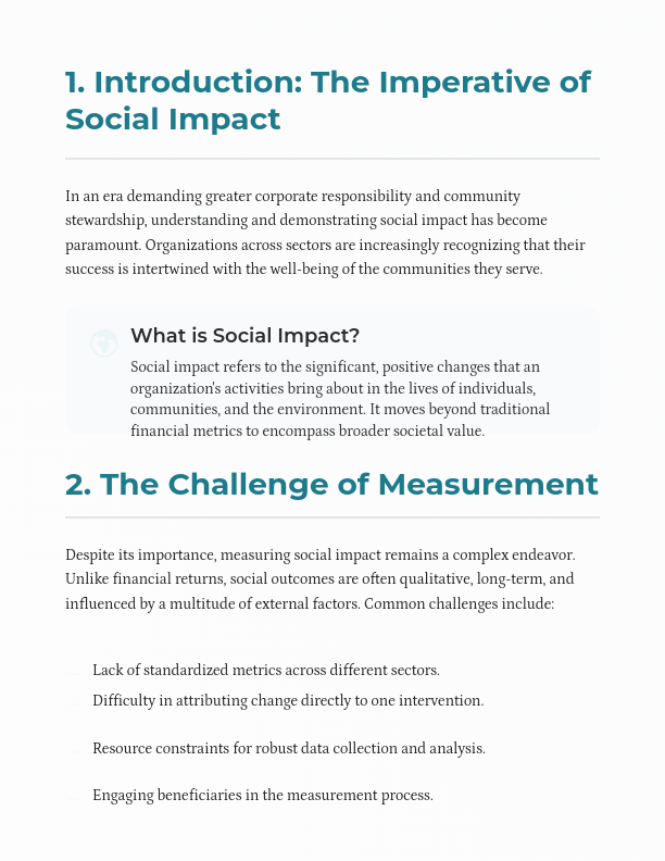 Nonprofit Community Impact Strategy