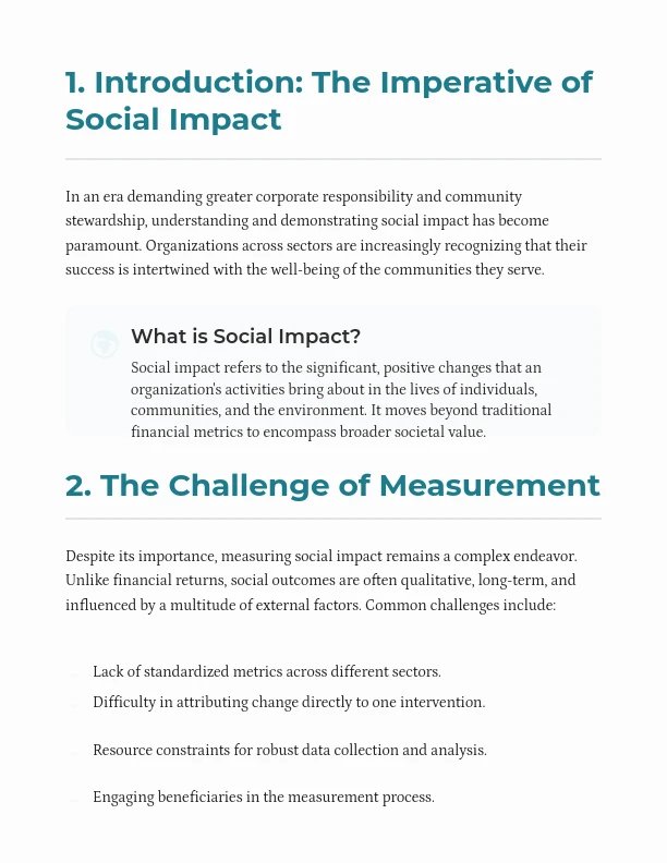 Nonprofit Community Impact Strategy