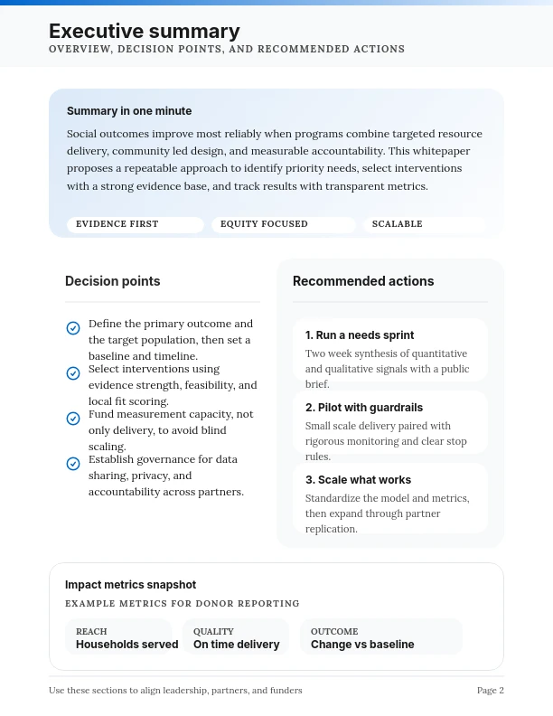 Nonprofit Impact and Advocacy Strategy