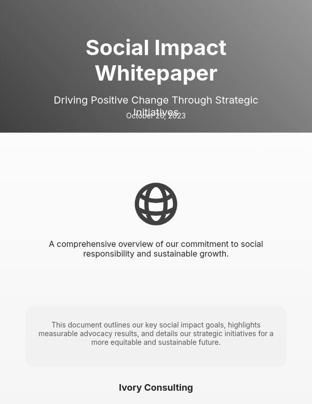 Nonprofit Social Impact and Growth Strategy