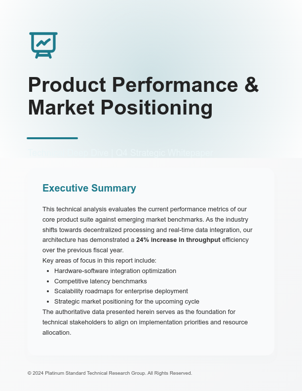 Next-Gen Product Performance Analysis