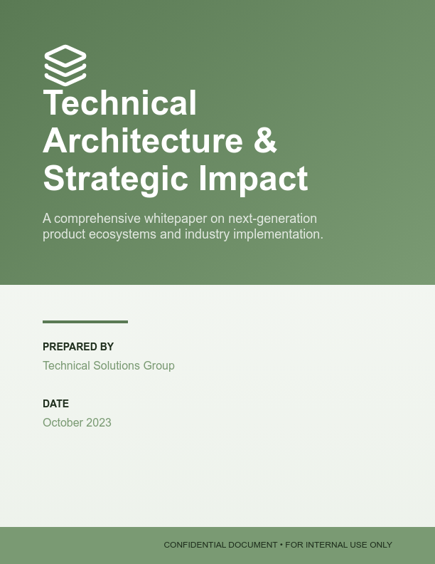 Modern Product Architecture and Use Cases