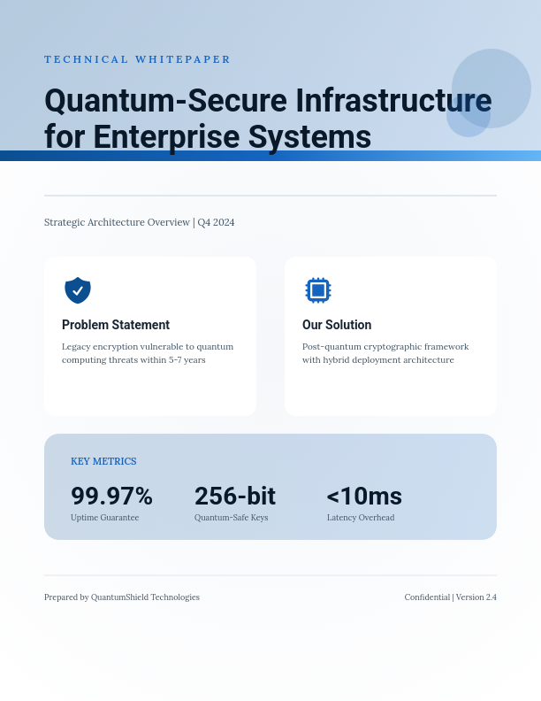 Next-Gen Product Architecture and Strategy