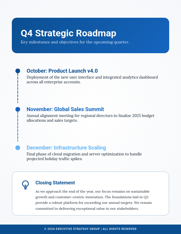 Strategic Quarterly Business Performance Review