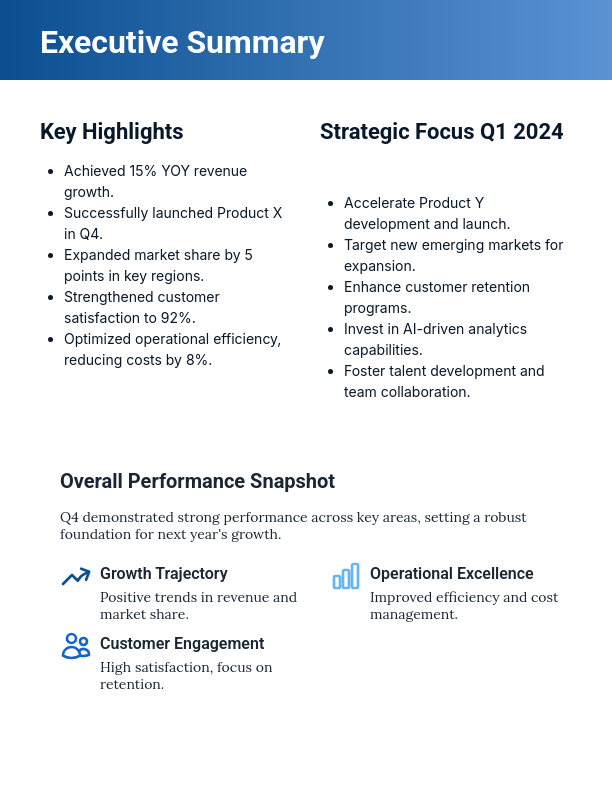 Quarterly Executive Performance Review