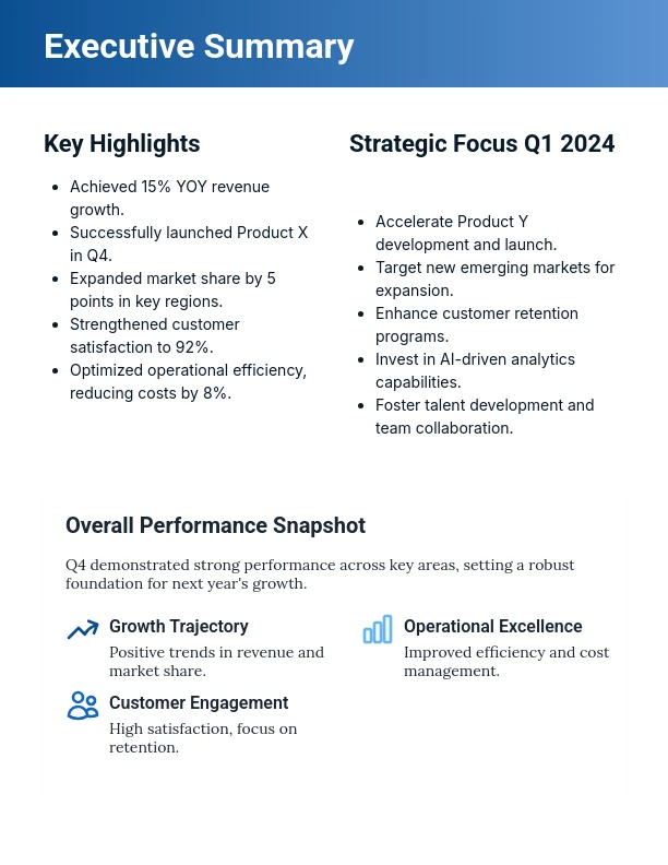 Quarterly Executive Performance Review